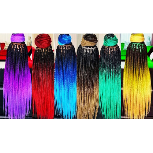 Jumbo Braiding Hair Extensions Braiding Hair 24 Inch Ombre Multiple Tone Colored Synthetic Hair for Women